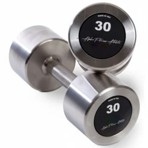 Stainless Steel Dumbbells – 14 Kg Fixed Weight Gym Dumbbell Pair for Strength Training & Commercial Use – SDUM-002