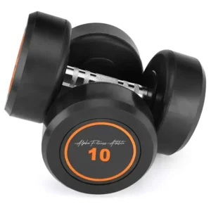 Rubber Coated Dumbbells – 10 lb Fixed Weight Set for Home & Gym Workouts – SDUM-004