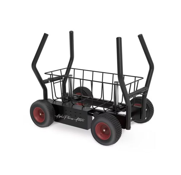 Heavy-Duty Weight Sled with Push Handles and Storage Basket – Power Training Sled for Strength and Conditioning Workouts - ABDO-001 - Image 2