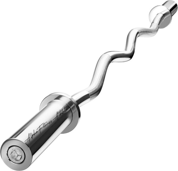 EZ Curl Bar for Bicep & Tricep Workouts – Olympic-Style Arm Training Bar-BARB-02