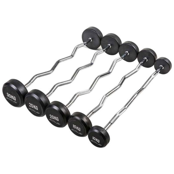 EZ Curl Barbell Set | Fixed Weight Preloaded Curl Bars (10kg–30kg) for Bicep-BARCR-001 - Image 2