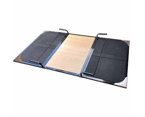 Heavy-Duty Olympic Weightlifting Platform with Wood Center & Rubber Tiles – DDLF-001 - Image 3