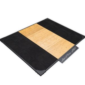 Heavy-Duty Olympic Weightlifting Platform with Wood Center & Rubber Tiles – DDLF-001