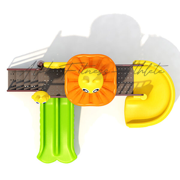 Kids Bunny-Themed Outdoor Playground Set with Dual Slides and Spiral Slide – MT-008 - Image 2