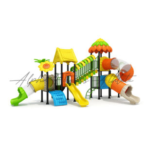 Outdoor Kids Multi-Play Station with Slides, Tunnels and Climbers – Playground Equipment MT-001