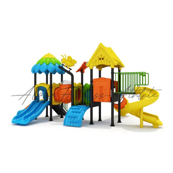 Kids Outdoor Multi-Play Station with Tube Slides and Tunnels – Playground Set MT-002 - Image 2