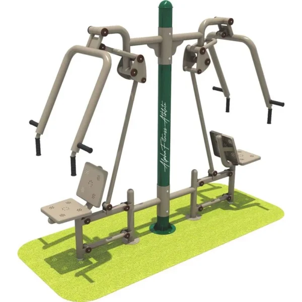 Outdoor Double Chest Press & Butterfly Combo Machine – Dual User Open Gym Equipment - OTGE-0010