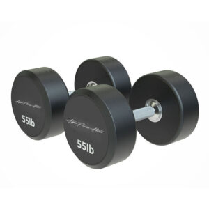 55 lb Rubber Coated Dumbbells Pair for Home Gym & Strength Training - SDUM-003