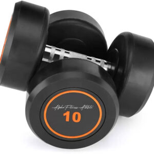 Rubber Coated Dumbbells – 10 lb Fixed Weight Set for Home & Gym Workouts – SDUM-004