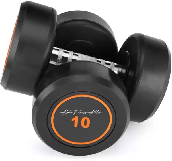Rubber Coated Dumbbells – 10 lb Fixed Weight Set for Home & Gym Workouts – SDUM-004