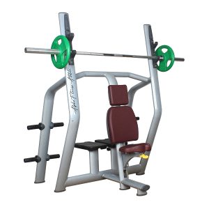 Olympic Shoulder Press Bench – Commercial Seated Overhead Barbell Press Station with Weight Storage - VRB- 001