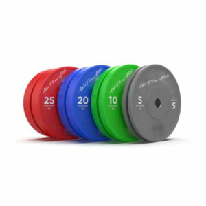 Olympic Bumper Plates Set – Color Coded Rubber Weight Plates for CrossFit, Powerlifting & Strength Training – 5kg to 25kg - WPLAT-002
