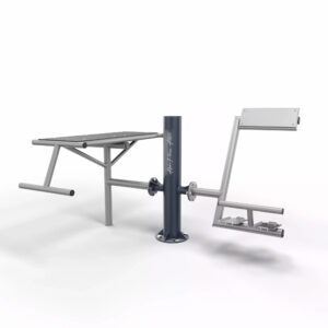 Outdoor Sit-Up Bench with Leg Press – Dual Ab and Lower Body Exercise Station for Parks - BBE-001