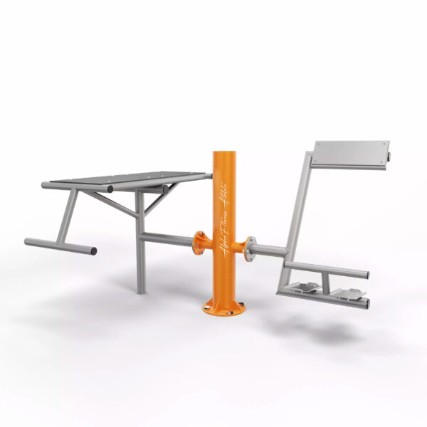 Outdoor Sit-Up Bench with Leg Press – Dual Ab and Lower Body Exercise Station for Parks - BBE-001 - Image 4