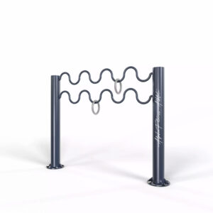 Outdoor Monkey Bar with Rings – Wavy Climbing Fitness Equipment for Parks and Playgrounds - CORD-001