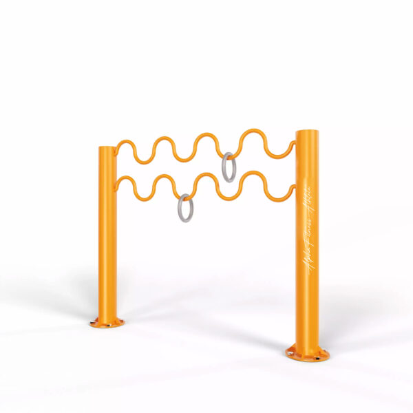Outdoor Monkey Bar with Rings – Wavy Climbing Fitness Equipment for Parks and Playgrounds - CORD-001 - Image 4