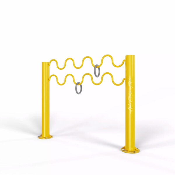 Outdoor Monkey Bar with Rings – Wavy Climbing Fitness Equipment for Parks and Playgrounds - CORD-001 - Image 3