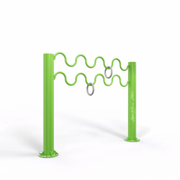 Outdoor Monkey Bar with Rings – Wavy Climbing Fitness Equipment for Parks and Playgrounds - CORD-001 - Image 2