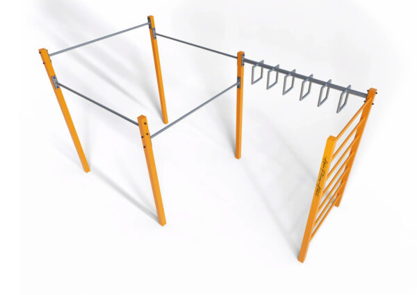 Outdoor Monkey Bar Rig with Pull-Up Bars & Ladder – Calisthenics Fitness Station for Adults - CPE-006 - Image 3
