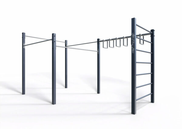 Outdoor Monkey Bar Rig with Pull-Up Bars & Ladder – Calisthenics Fitness Station for Adults - CPE-006 - Image 2