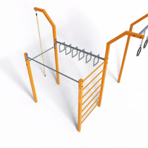 Outdoor Calisthenics Rig with Monkey Bars, Rope, Rings & Ladder – Full-Body Fitness Station for Adults - CPE-007