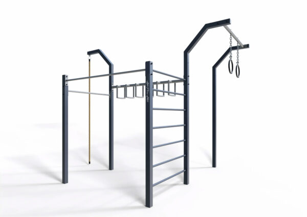 Outdoor Calisthenics Rig with Monkey Bars, Rope, Rings & Ladder – Full-Body Fitness Station for Adults - CPE-007 - Image 5