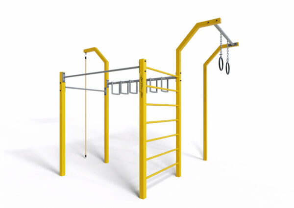 Outdoor Calisthenics Rig with Monkey Bars, Rope, Rings & Ladder – Full-Body Fitness Station for Adults - CPE-007 - Image 4
