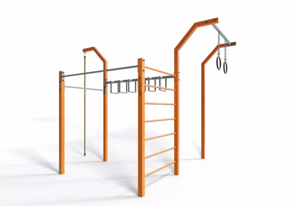 Outdoor Calisthenics Rig with Monkey Bars, Rope, Rings & Ladder – Full-Body Fitness Station for Adults - CPE-007 - Image 3