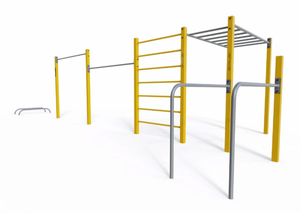 Compact Outdoor Calisthenics Station with Monkey Bars, Ladder & Parallel Bars – Functional Fitness Rig for Adults - CPE-012 - Image 4