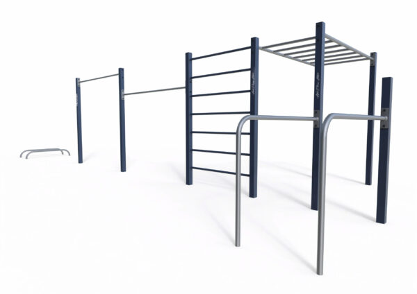 Compact Outdoor Calisthenics Station with Monkey Bars, Ladder & Parallel Bars – Functional Fitness Rig for Adults - CPE-012 - Image 3