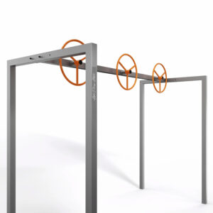 Rotating Wheel Obstacle Rig for Outdoor Calisthenics and OCR Training – Grip Strength Fitness Station for Adults - HW-001