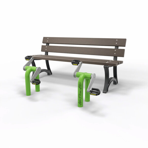 Outdoor Fitness Bench with Pedal Exerciser – Dual Arm and Leg Workout for Parks - SITV-001 - Image 2