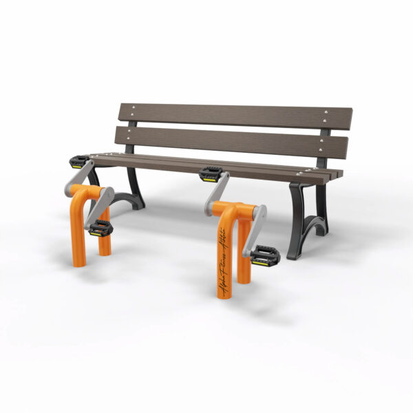 Outdoor Fitness Bench with Pedal Exerciser – Dual Arm and Leg Workout for Parks - SITV-001 - Image 4