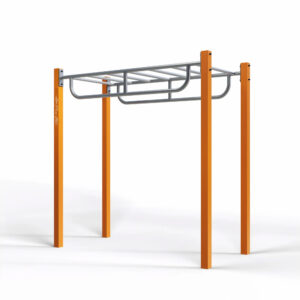 Outdoor U-Shaped Monkey Bar Station – Curved Horizontal Ladder for Obstacle Courses and Fitness Trails – SWHLH-001