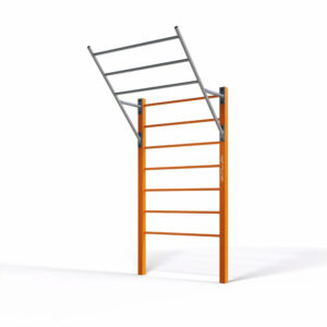 Angled Wall-Mounted Monkey Bar Ladder for Calisthenics – Outdoor Steel Climbing and Training Station - SWLB-001
