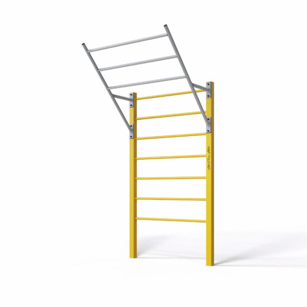 Angled Wall-Mounted Monkey Bar Ladder for Calisthenics – Outdoor Steel Climbing and Training Station - SWLB-001 - Image 2