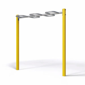 Outdoor Curved Monkey Bar Station – Wave Ladder for Obstacle Course and Fitness Parks – SWSS-003