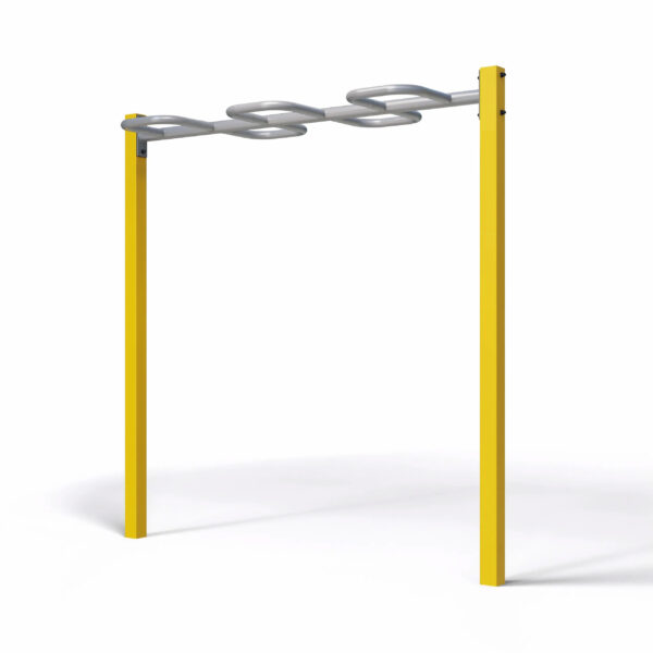 Outdoor Curved Monkey Bar Station – Wave Ladder for Obstacle Course and Fitness Parks – SWSS-003