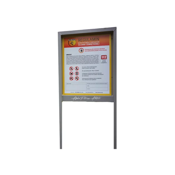 Outdoor Gym Instruction Board – Weatherproof Information Signage for Park Fitness Zones – TWR-001