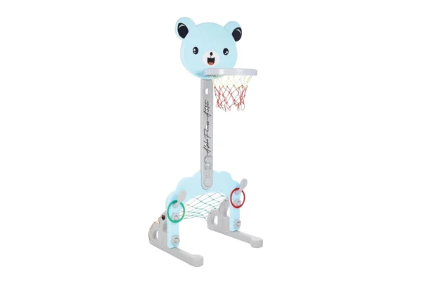 2-in-1 Kids Basketball & Football Activity Set Adjustable Height Sports Toy for Ages 2–5 Years Indoor Outdoor Playset