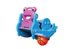 2-in-1 Rocker & Basketball Set for Toddlers | Animal-Themed Seesaw with Hoop | Indoor/Outdoor Play | 100x60x55 cm – RBB-001