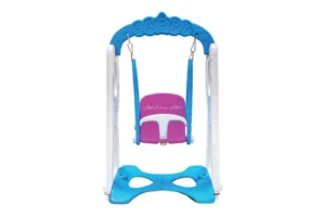 Big Swing for Kids – Indoor/Outdoor Baby Swing with Safety Belt | Colorful Plastic Frame | 85 × 103 × 135 cm | 10 kg – BS-001