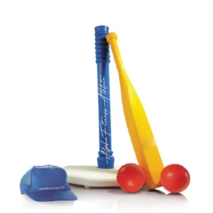 Kids Baseball Set with Bat, Balls, Tee & Cap – Safe Outdoor Toy for 2 to 5 Year Olds – Lightweight & Durable Plastic Sports Kit
