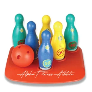 Kids Bowling Alley Set – Indoor Bowling Game for Toddlers & Preschoolers Colorful Plastic Pins with Ball Fun Learning Toy (2+ Years)