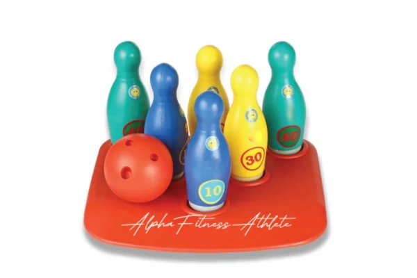 Kids Bowling Alley Set – Indoor Bowling Game for Toddlers & Preschoolers Colorful Plastic Pins with Ball Fun Learning Toy (2+ Years)
