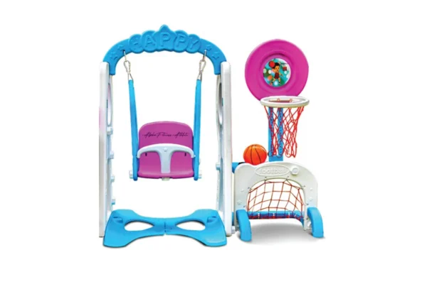 Kids Swing and Basketball Playset – 3-in-1 IndoorOutdoor Activity Center for Toddlers (Ages 2–5)