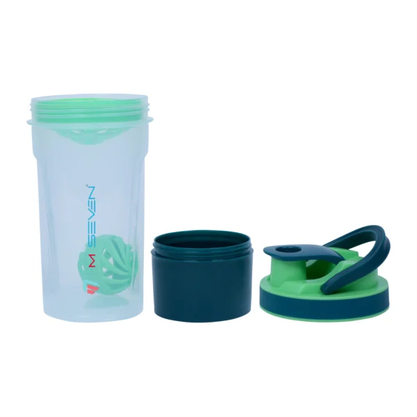 M7 Plastic Gym Shaker 700ml | Leakproof BPA-Free Shaker Bottle for Protein, Fitness, Pre-Workout | Mixing Ball Included