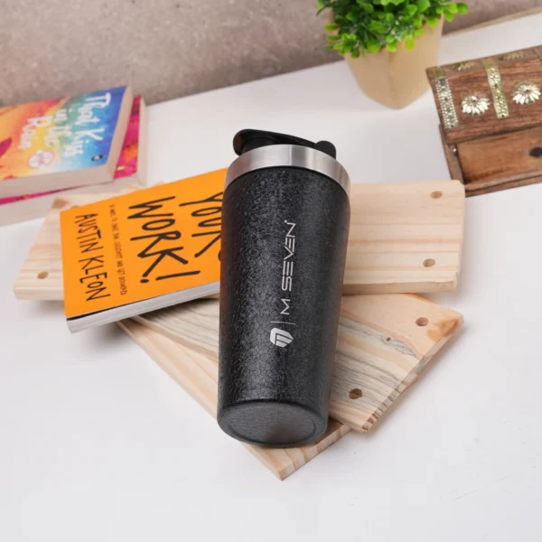 M7 Stainless Steel 750 ml Shaker – Gym, Fitness, Workout, Protein Mixer Bottle for Men & Women - Black