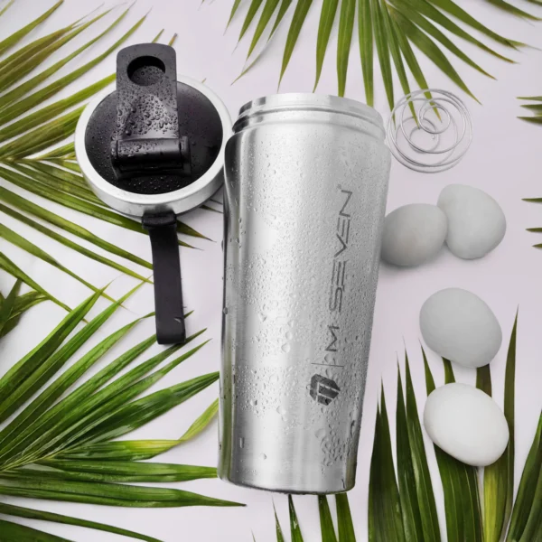M7 Stainless Steel 750 ml Shaker – Gym, Fitness, Workout, Protein Mixer Bottle for Men & Women -Silver