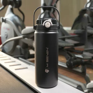 M7 Stainless Steel Water Bottle 1200ml – Thermos Flask, Leakproof, Double Wall Insulation - Black